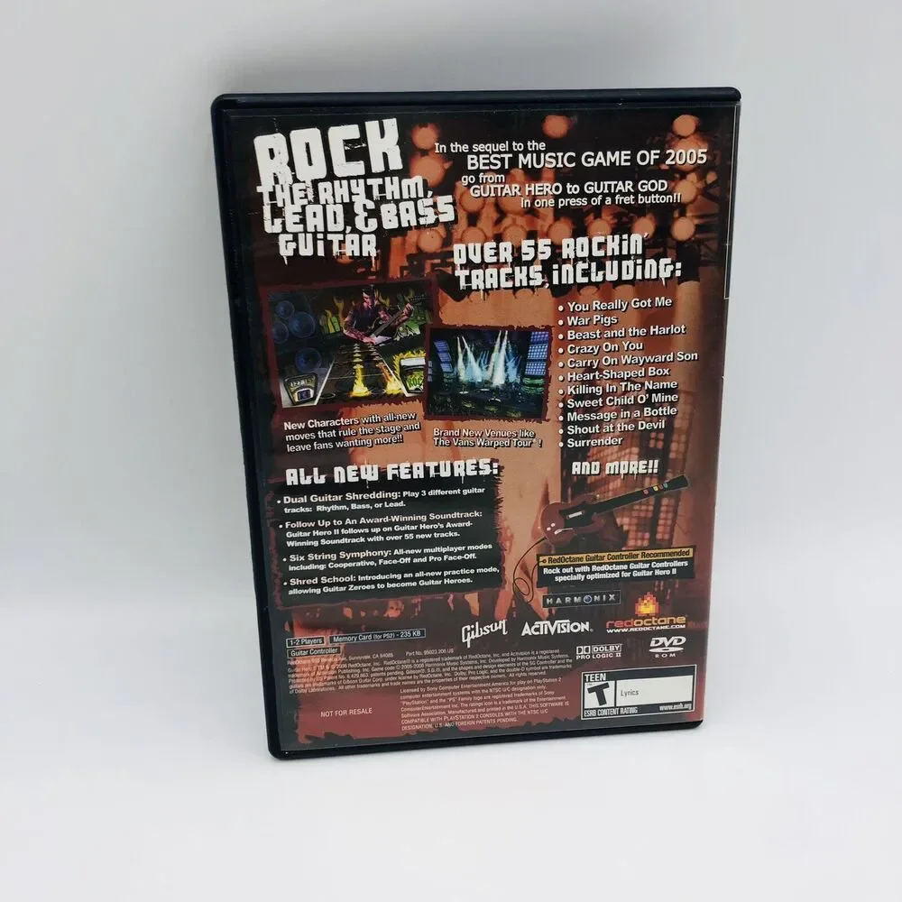 Guitar‎ Hero 2 PS2 PlayStation 2 Game Christmas Gift